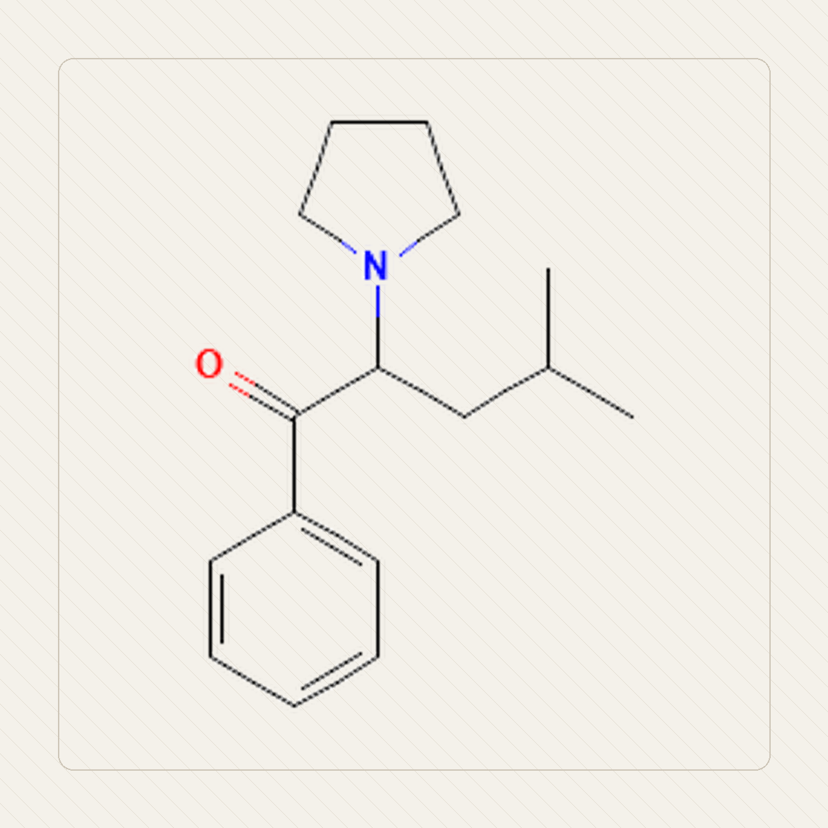 α-PHiP Alfa-PiHP, illustrazione didattica della struttura molecolare